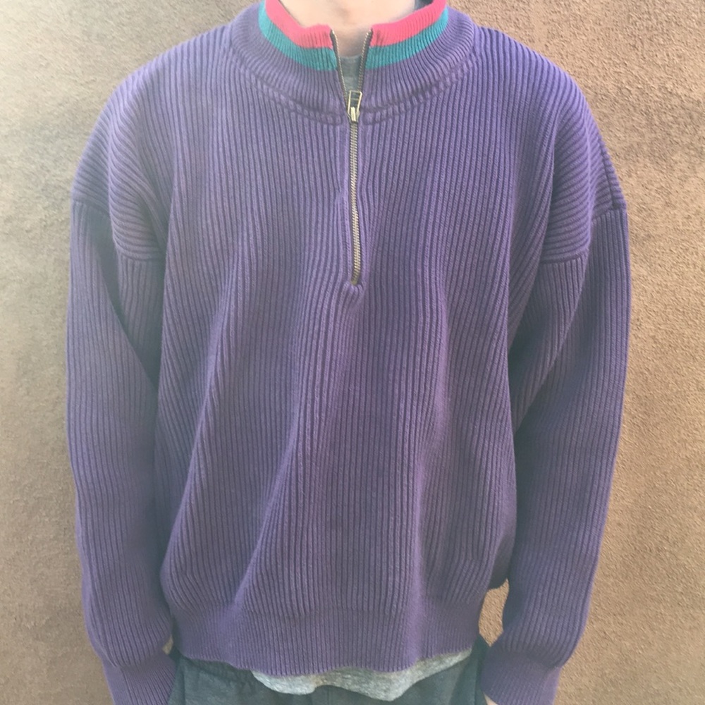 Eddie Bauer Purple with two tone collar